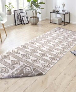 Design binnen & buiten vloerkleed Maple - lichtbruin/crème - sfeer, thumbnail