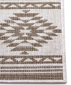 Design binnen & buiten vloerkleed Maple - lichtbruin/crème - close up, thumbnail