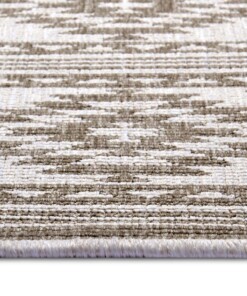 Design binnen & buiten vloerkleed Maple - lichtbruin/crème - close up, thumbnail