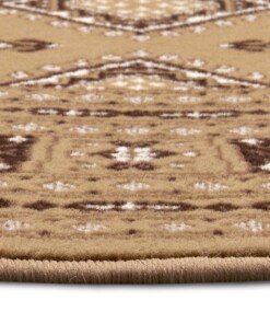 Klassiek vloerkleed rond Sao Buchara - donkerbeige - close up, thumbnail Klassiek vloerkleed rond Sao Buchara - donkerbeige - close up, thumbnail