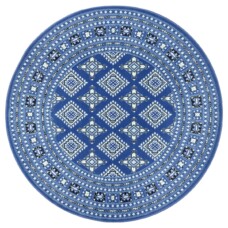 Klassiek vloerkleed rond Sao Buchara - blauw - overzicht boven, thumbnail Klassiek vloerkleed rond Sao Buchara - blauw - overzicht boven, thumbnail