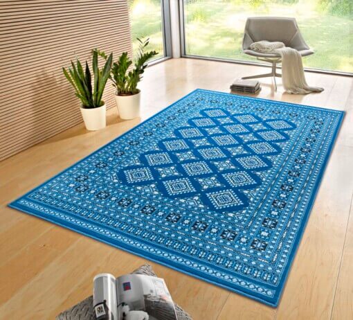 Klassiek vloerkleed Sao Buchara - blauw - sfeer
