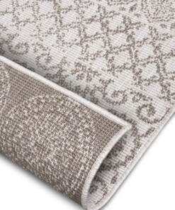 Binnen & buiten Ornament vloerkleed - lichtbruin - close up, thumbnail Binnen & buiten Ornament vloerkleed - lichtbruin - close up, thumbnail