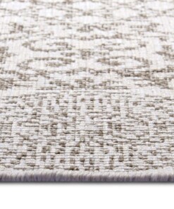 Binnen & buiten Ornament vloerkleed - lichtbruin - close up, thumbnail Binnen & buiten Ornament vloerkleed - lichtbruin - close up, thumbnail