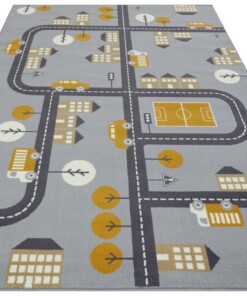 Speelkleed wegen - Town grijs/geel - overzicht schuin, thumbnail Speelkleed wegen - Town grijs/geel - overzicht schuin, thumbnail