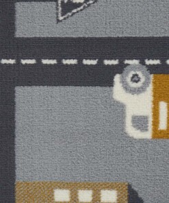Speelkleed wegen - Town grijs/geel - close up materiaal, thumbnail Speelkleed wegen - Town grijs/geel - close up materiaal, thumbnail