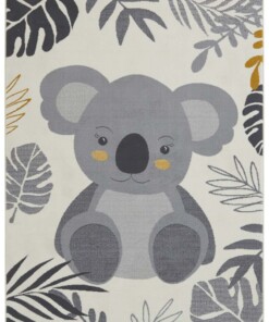 kindervloerkleed koala - crème/geel - overzicht boven