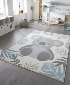 kindervloerkleed koala - crème/blauw - sfeer