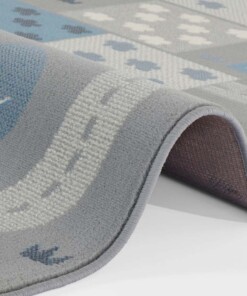 Speelkleed - Mountain Track grijs/blauw - close up, thumbnail