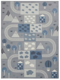 Speelkleed - Mountain Track grijs/blauw - overzicht boven, thumbnail Speelkleed - Mountain Track grijs/blauw - overzicht boven, thumbnail