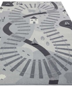 Speelkleed - Rail Track grijs - overzicht schuin, thumbnail