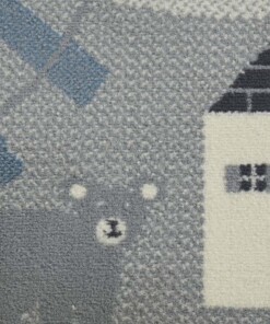 Speelkleed - Rail Track grijs/blauw - close up materiaal, thumbnail