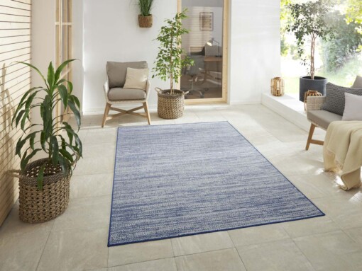 Buitenkleed - Mèlange blauw - sfeer