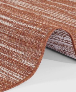 Buitenkleed - Mèlange terracotta - close up, thumbnail