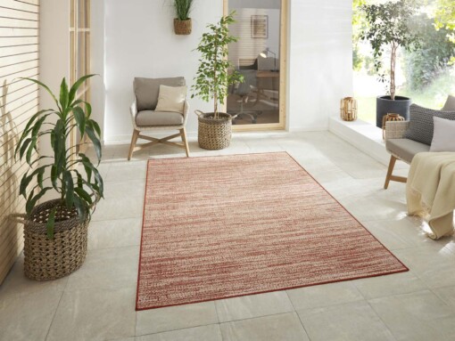 Buitenkleed - Mèlange terracotta - sfeer