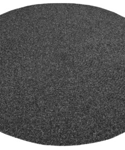 Rond buitenkleed - Trenzado donkergrijs - overzicht schuin, thumbnail Rond buitenkleed - Trenzado donkergrijs - overzicht schuin, thumbnail