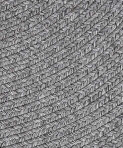 Rond buitenkleed - Trenzado grijs - close up, thumbnail