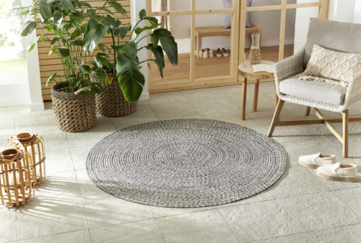 Rond buitenkleed - Trenzado melange - sfeer