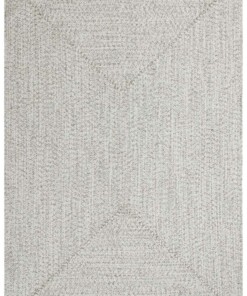 Buitenkleed - Trenzado wit/grijs - overzicht boven