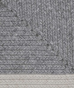 Buitenkleed rand - Trenzado grijs/crème - close up materiaal, thumbnail Buitenkleed rand - Trenzado grijs/crème - close up materiaal, thumbnail