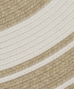 Rond buitenkleed rand - Trenzado beige/crème - close up, thumbnail