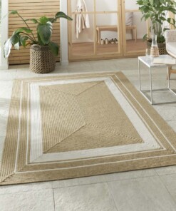 Buitenkleed rand - Trenzado beige/crème - sfeer