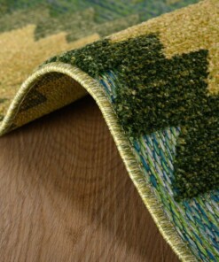 Balkonkleed aztek - Verano blauw/groen - close up, thumbnail Balkonkleed aztek - Verano blauw/groen - close up, thumbnail