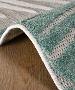 Balkonkleed palmbladeren - Verano grijs/mint - close up, thumbnail Balkonkleed palmbladeren - Verano grijs/mint - close up, thumbnail