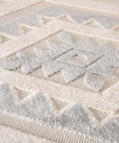 Balkonkleed geometrisch - Verano grijs/wit - close up, thumbnail Balkonkleed geometrisch - Verano grijs/wit - close up, thumbnail