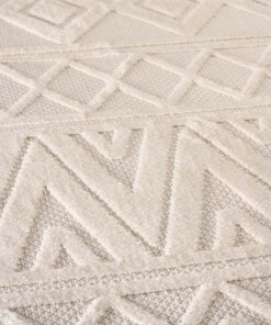 Buitenkleed ruiten - Verano wit - close up, thumbnail