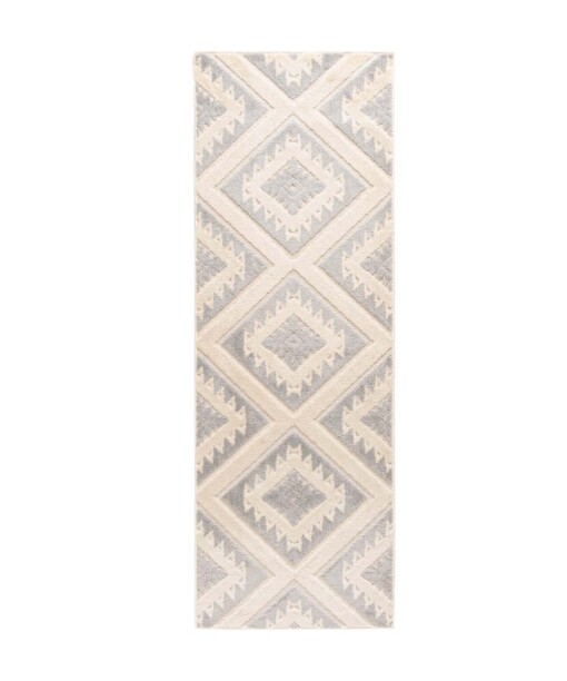 Balkonkleed geometrisch - Verano grijs/wit - overzicht