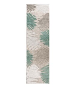 Balkonkleed palmbladeren - Verano grijs/mint - overzicht