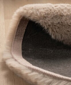 Kindervloerkleed Olifant - Fluffy taupe - close up, thumbnail