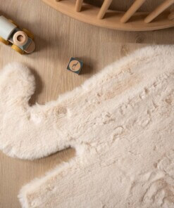 Kindervloerkleed Olifant - Fluffy crème - close up, thumbnail Kindervloerkleed Olifant - Fluffy crème - close up, thumbnail