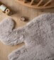 Kindervloerkleed Olifant - Fluffy taupe - close up, thumbnail