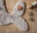 Kindervloerkleed Walvis - Fluffy taupe - close up, thumbnail