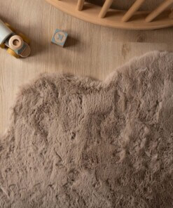 Kindervloerkleed wolkje - Fluffy taupe - close up, thumbnail Kindervloerkleed wolkje - Fluffy taupe - close up, thumbnail