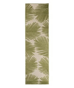 Balkonkleed palmbladeren - Verano beige/groen - overzicht