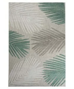Buitenkleed palmbladeren - Verano grijs/mint