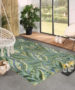 Buitenkleed zeegras - Verano blauw/groen - sfeer