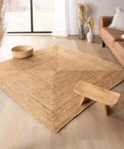Jute vloerkleed vierkant - Boho & me - naturel - sfeer