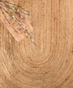 Jute vloerkleed ovaal - Boho & me - naturel - close up, thumbnail Jute vloerkleed ovaal - Boho & me - naturel - close up, thumbnail