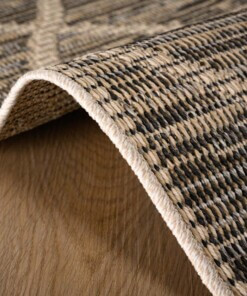 Jute buitenkleed ruiten Sunny - naturel - close up, thumbnail