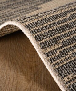 Jute balkonkleed Sunny Grotto - beige/zwart - close up