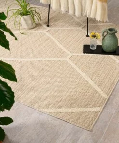 Jute buitenkleed - Lazo Diamond beige - sfeer