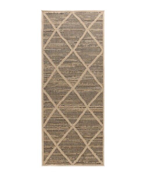 Jute balkonkleed ruiten Sunny - naturel - overzicht