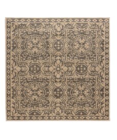 Vierkant buitenkleed Sunny Oriental - beige/zwart - overzicht, thumbnail