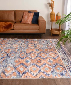 Bohemian vloerkleed wasbaar - Moderna blauw - sfeer