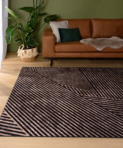 Design vloerkleed wasbaar - Moderna zwart/goud - sfeer