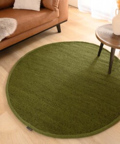 Rond wollen vloerkleed Lett - groen